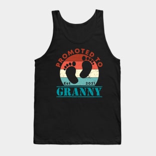 Vintage Promoted to Granny 2021 new Grandmother gift Granny Tank Top